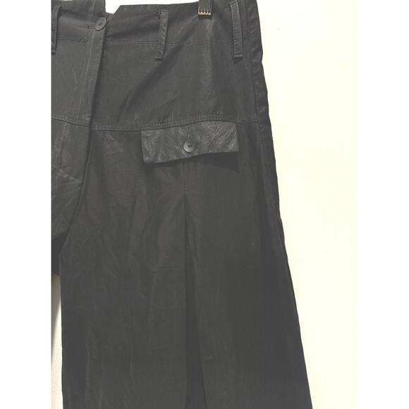Lurdes Bergada Wide Leg Coated Cropped Pleated Pants S Whimsigoth - Picture 2 of 7
